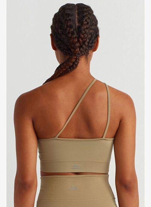 Single Shoulder Back Rope Sports Bra Soil Green — Product image 8 of 30