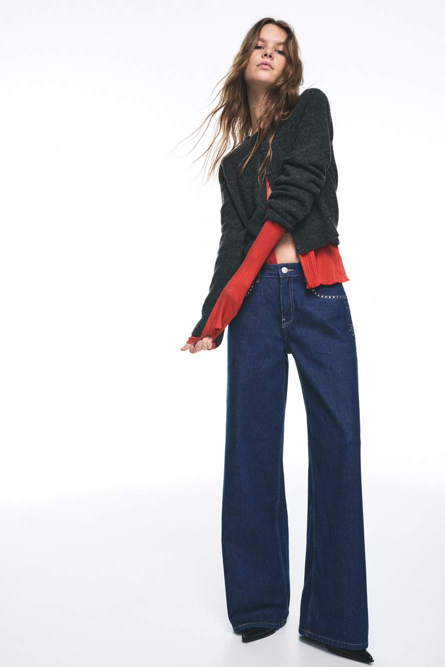 Wide-leg stud jeans — Product image 20 of 60