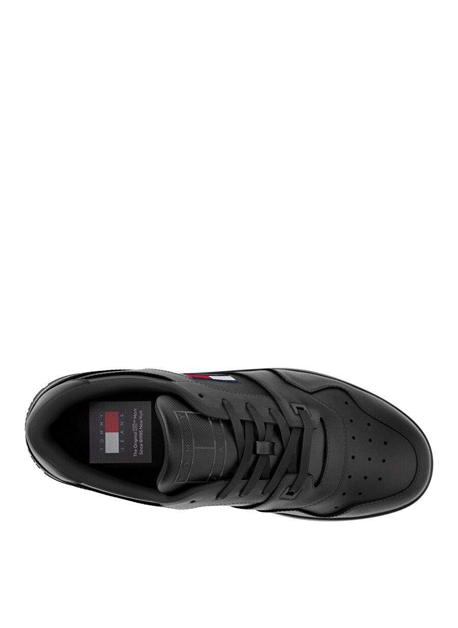 Tommy Hilfiger Siyah Erkek Deri Sneaker TJM RETRO BASKET ESS — صورة المنتج 3 من 5