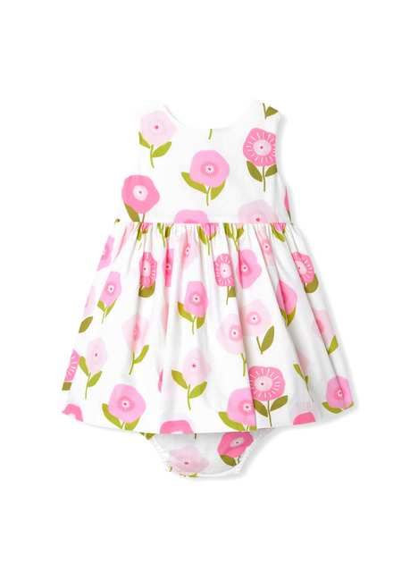 Colorful Flower Cotton Sleeveless Girl Baby Dress