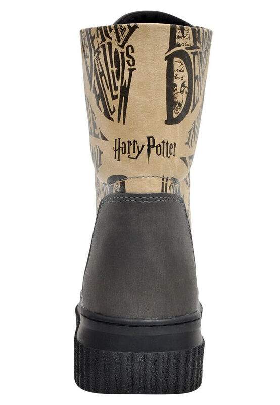 Women Vegan Leather Beige Long Boots - Warner Bros Deathly Hallows Harry Potter Design — Product image 6 of 8