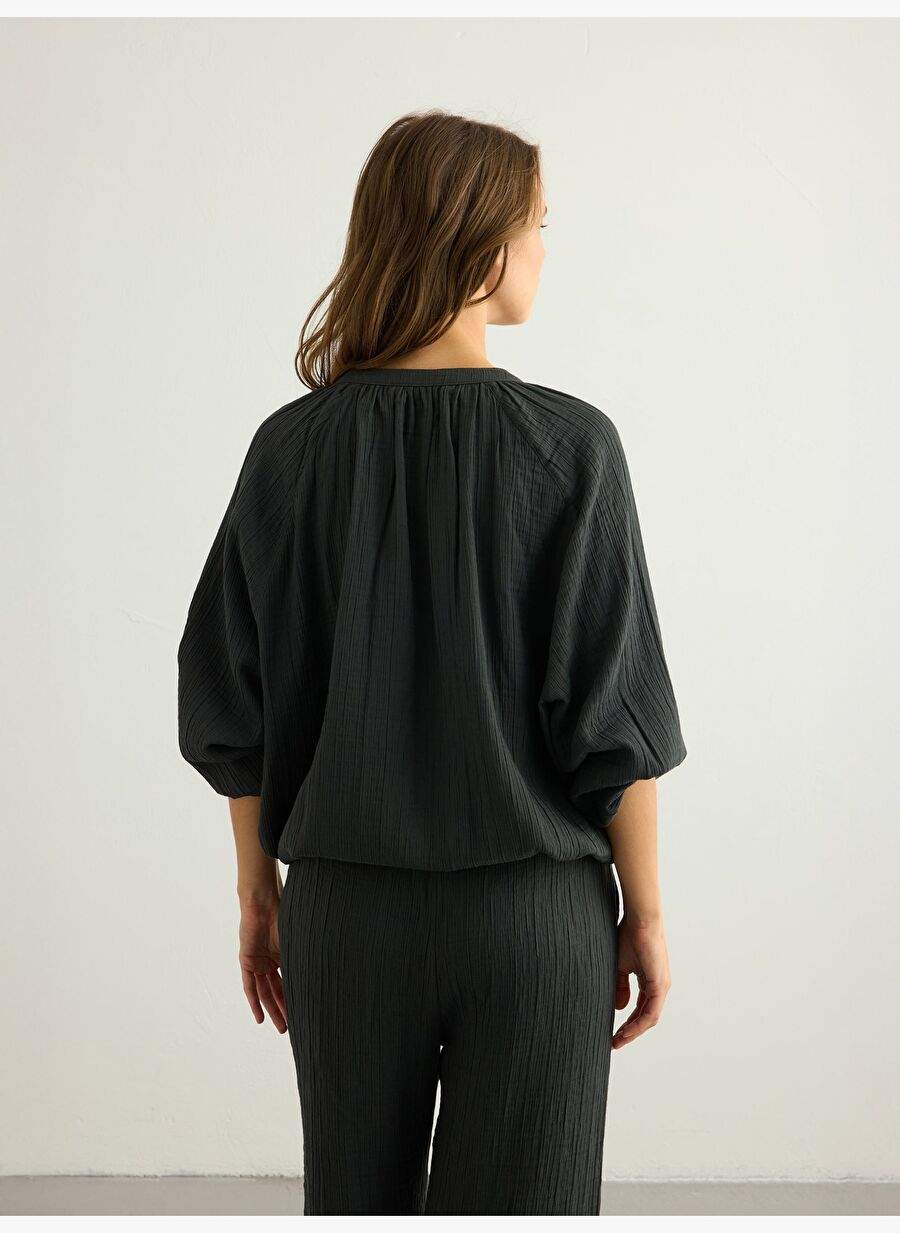 Kaya Boyfriend Shirt - Anthracite — Product image 4 of 7