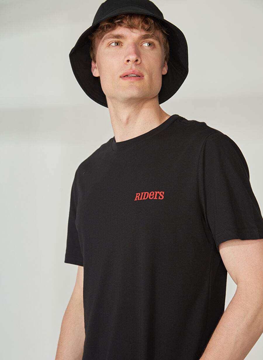 Riders By Lee Bisiklet Yaka Siyah Erkek T-Shirt L231710001 Bisiklet Yaka T-shirt — صورة المنتج 4 من 5