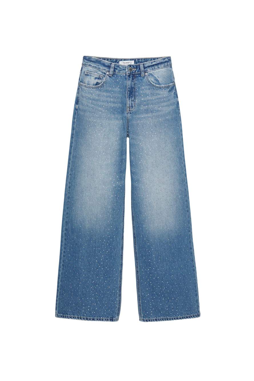 Straight-leg baggy jeans with rhinestones — Product image 38 of 38