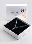 Iconic Emerald Green 18 Set White Gold Plating Silver Necklace — Product image 25 of 35