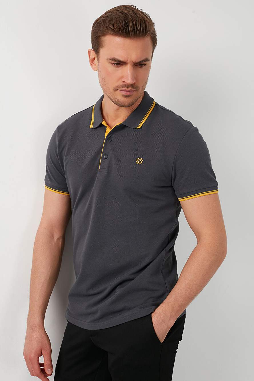 Buratti % 100 Pamuk Düğmeli Slim Fit Polo Yaka T Shirt Erkek 5902118 — Product image 3 of 5