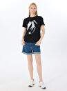 Limon Siyah Kadın Loose Fit Baskılı T-Shirt L5SL-TST5810 — صورة المنتج 6 من 35