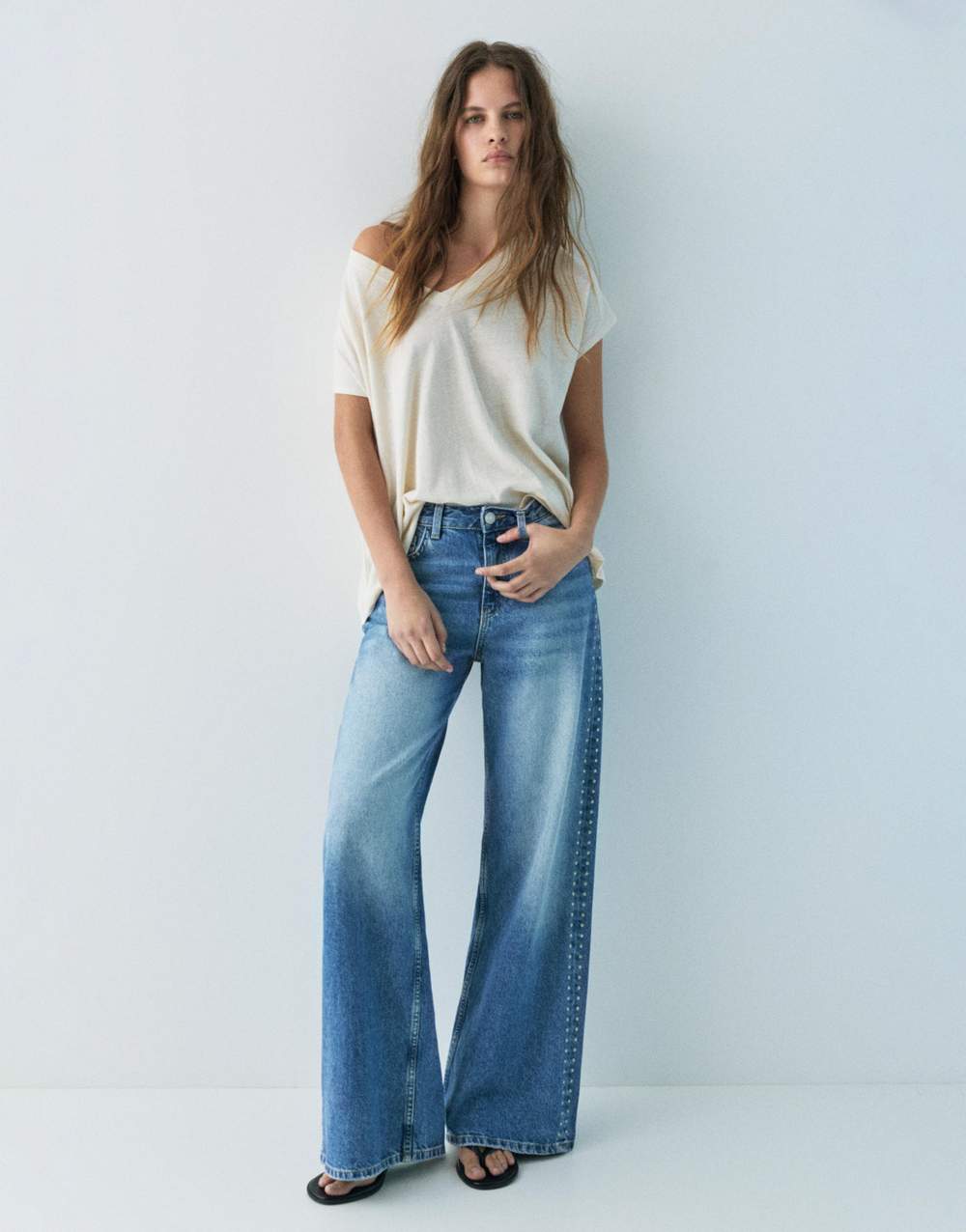 Wide-leg stud jeans — Product image 39 of 60