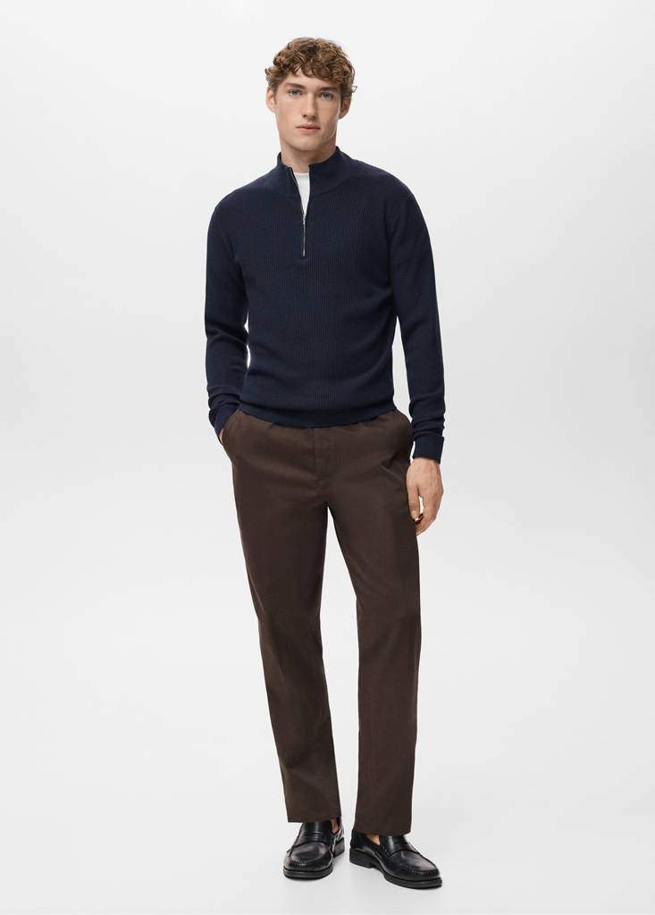 Ribbed sweater with zip neck — Product image 10 of 30