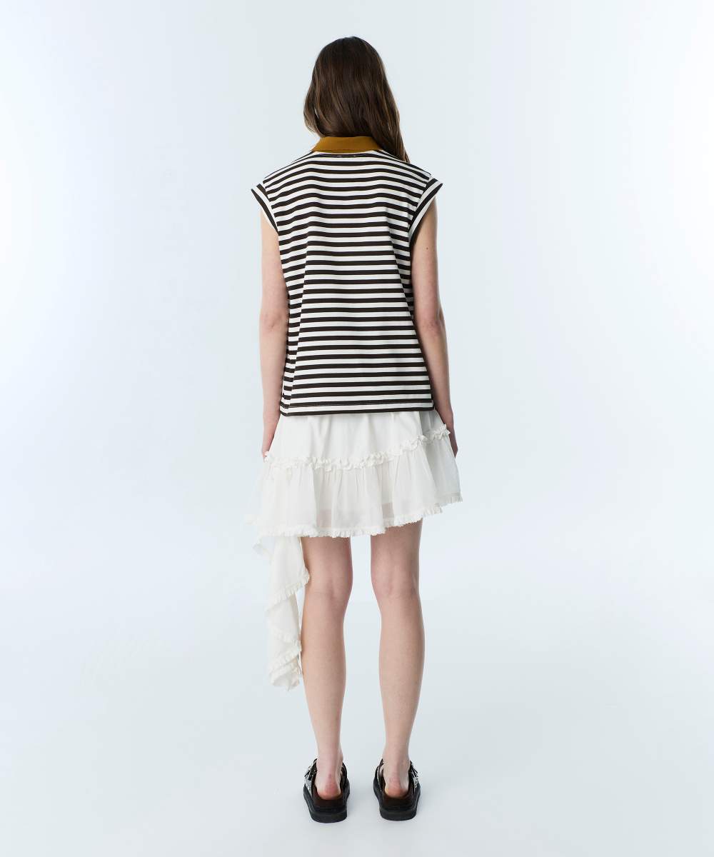 CONTRAST KNIT COLLAR T-SHIRT — Product image 4 of 6