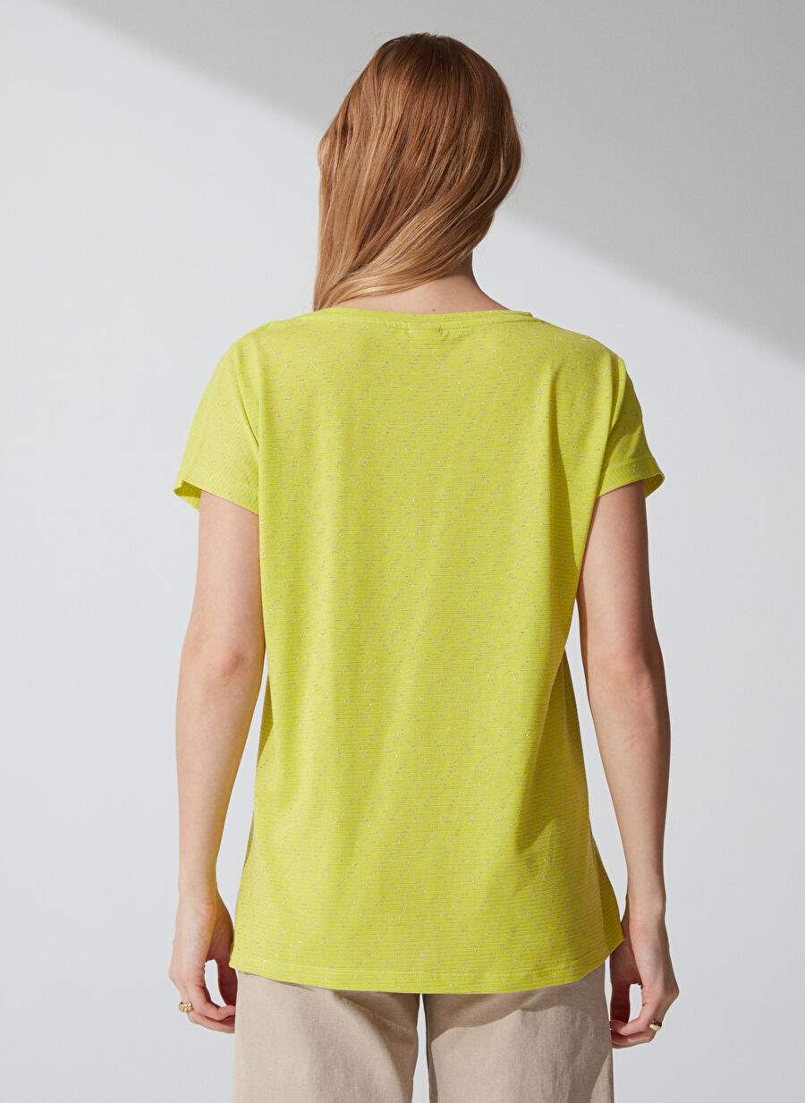 Pierre Cardin Bisiklet Yaka Yeşil Kadın T-Shirt VIENTA-23Y — صورة المنتج 6 من 8