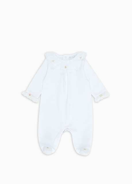 White Lace Collar Detailed Girl Baby Romper