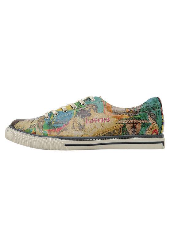 Men Vegan Leather Multicolor Sneakers - Ancient Tales Design — Product image 3 of 7