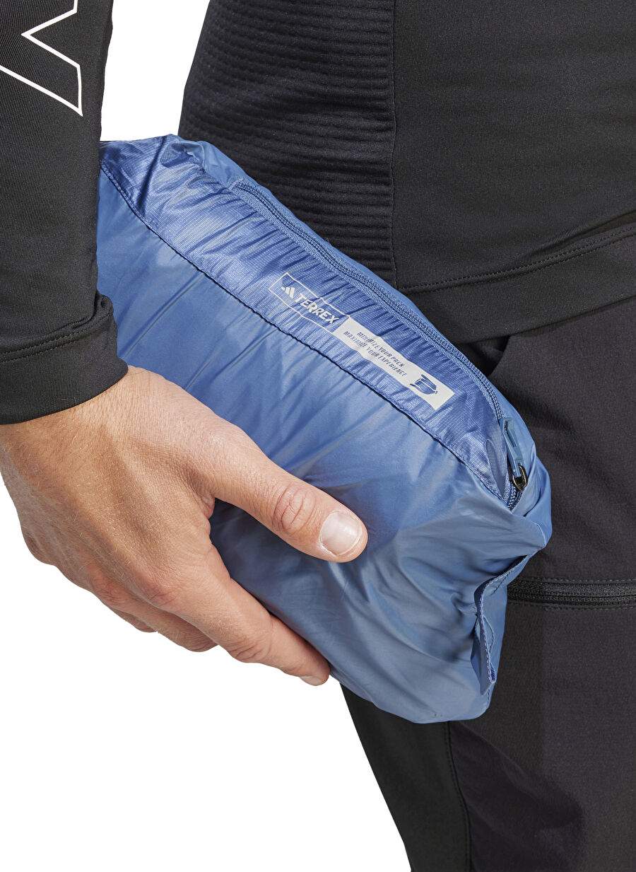 adidas Mavi Erkek Dik Yaka Terrex Mont XPR VARIL HYB JACKET — صورة المنتج 7 من 7