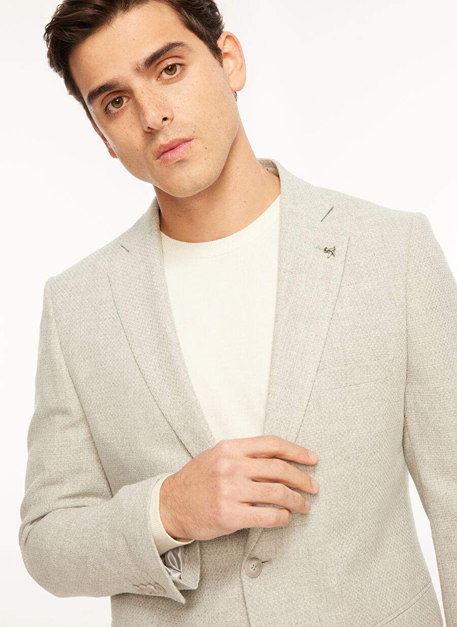 Factory Basic Grey Melange Men's Straight Jacket F3WM-CKT175 — Product image 4 of 6