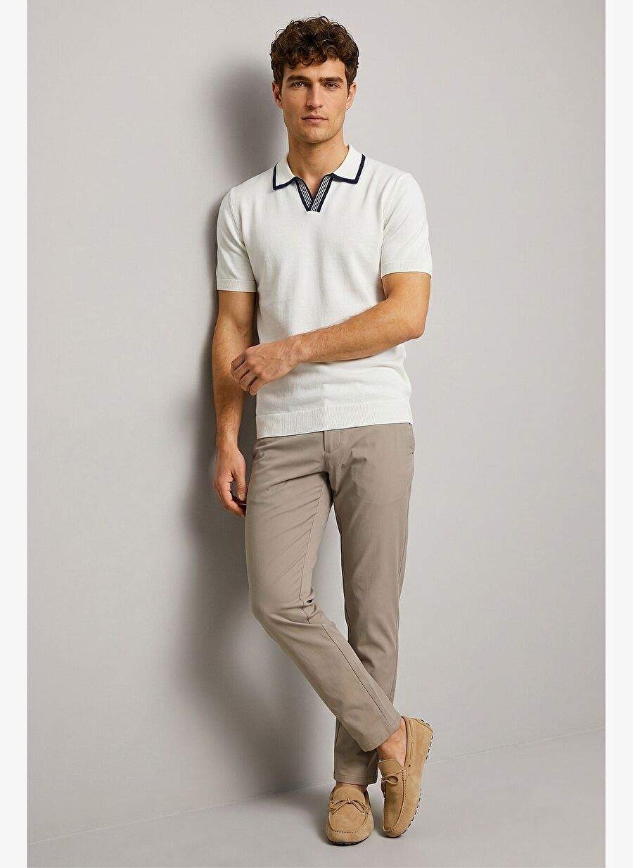 Kırık Beyaz Polo Triko Tişört — Product image 4 of 5
