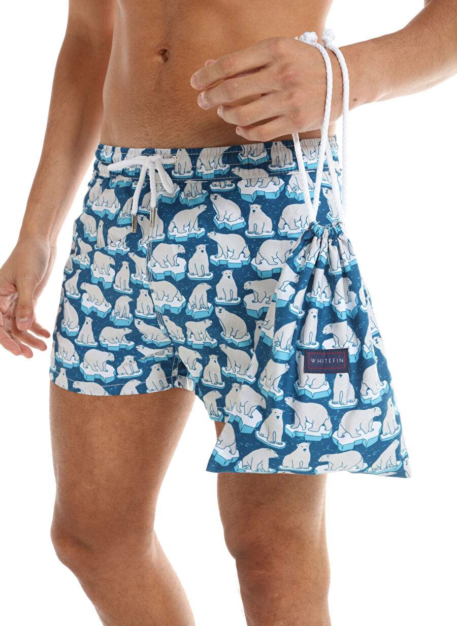 Whitefin Blue Men's Shorts Swimsuit POLAR BEAR — Product image 3 of 6