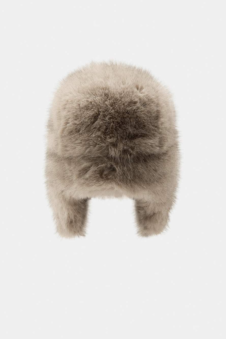FAUX FUR AVIATOR HAT — Product image 6 of 6