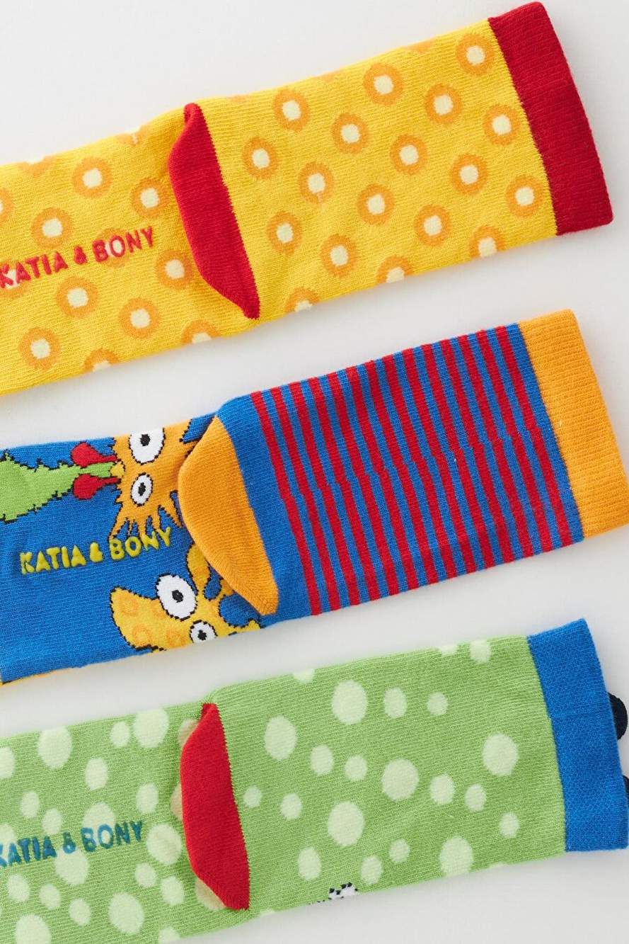 Erkek Çocuk Horoz Desenli 3'lü Kutulu Soket Çorap — Product image 6 of 6