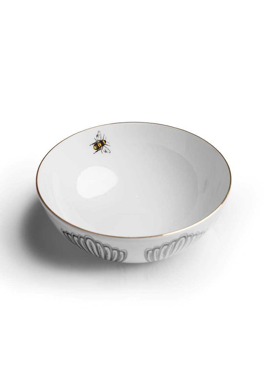 Bee Happy Collection Arı Figürlü Porselen Orta Servis Kasesi — Product image 3 of 4