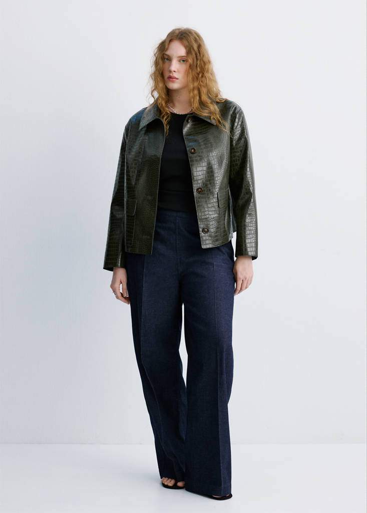 High-waisted denim trousers — Product image 4 of 12