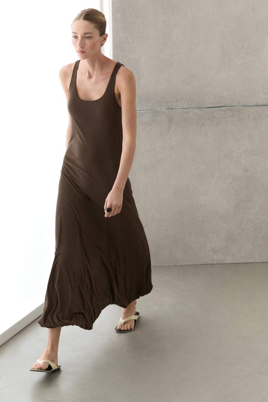 Midi dress with puffed detail — Product image 6 of 13