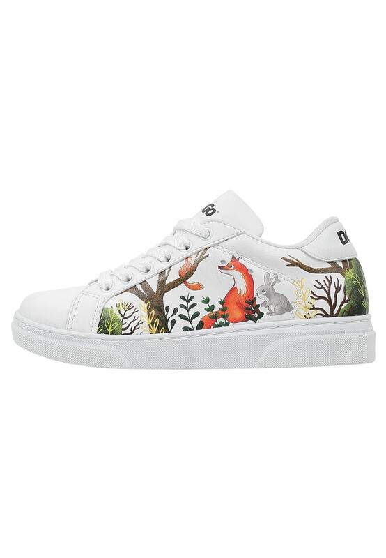 Unisex Kids Vegan Leather White Sneakers - Better Together Design — Product image 6 of 11