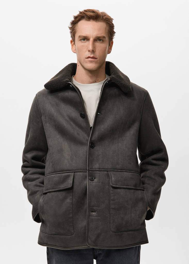 Faux-shearling suede jacket — Product image 3 of 9