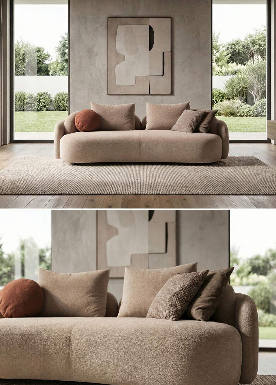 Nesta Beige Triple Sofa6 — Product image 6 of 6