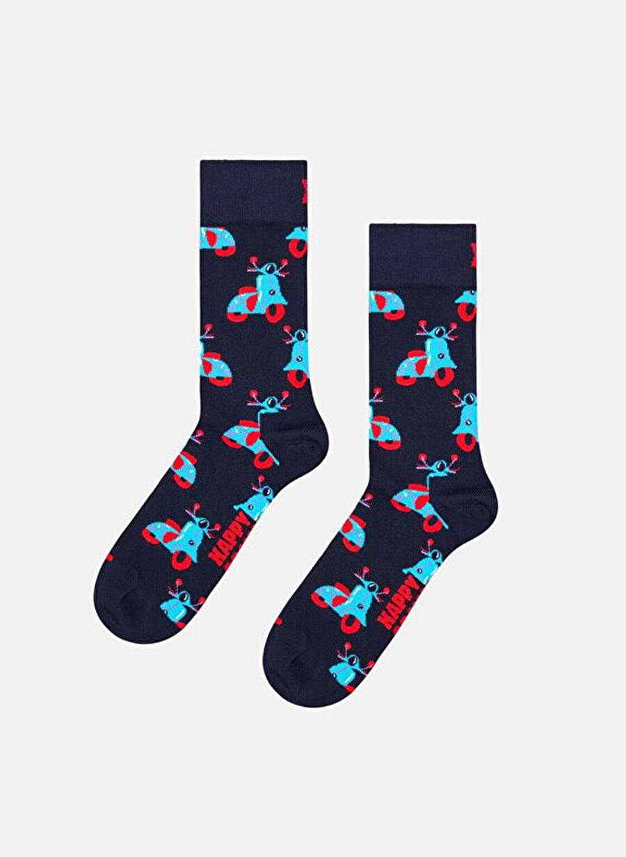 Happy Socks Lacivert Erkek Desenli Çorap 2-Pack Pasta & Scooter Socks Gift S — Product image 3 of 4