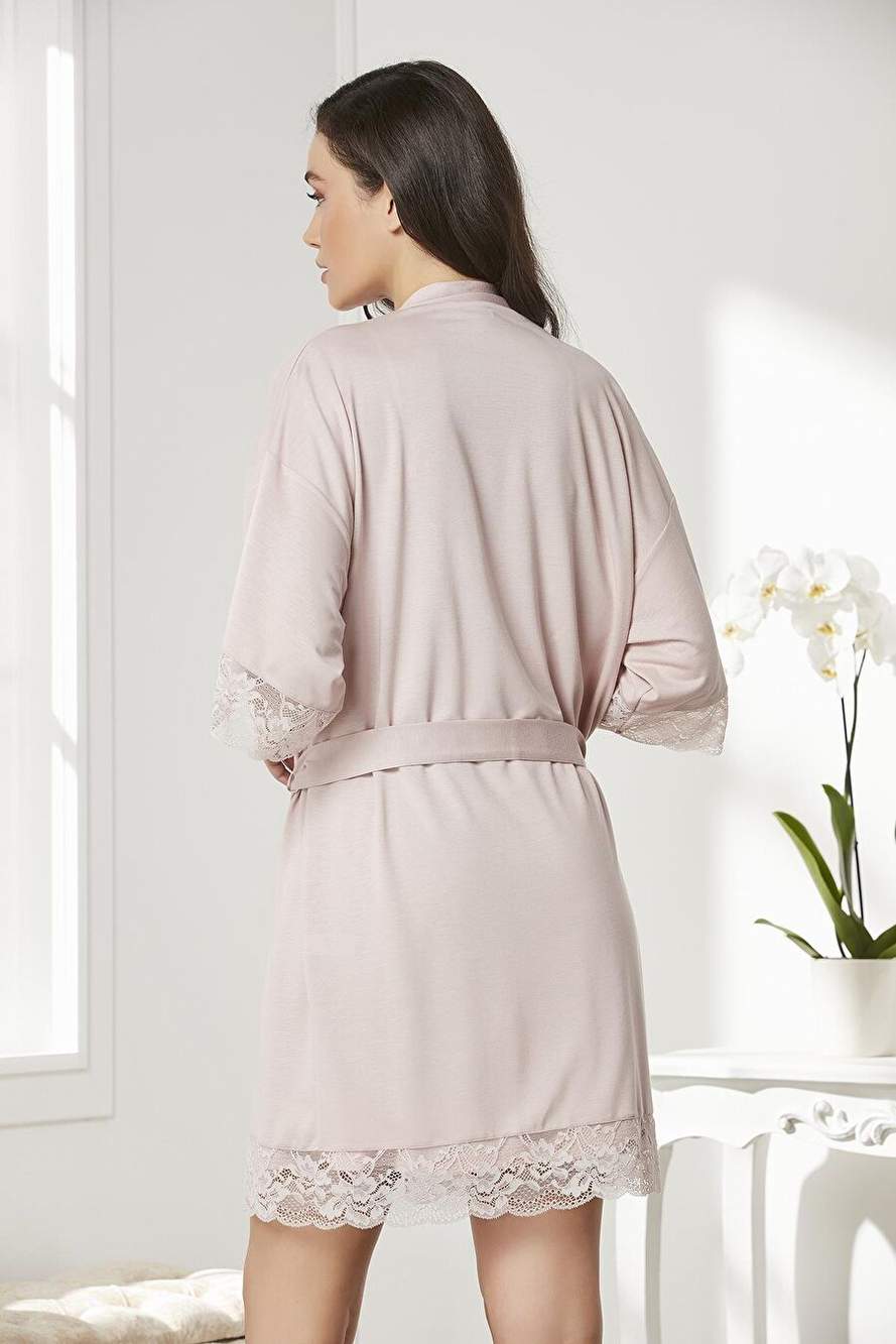 Pierre Cardin Penye Dantelli Gecelik & Sabahlık Takım  - 4020 — Product image 3 of 7
