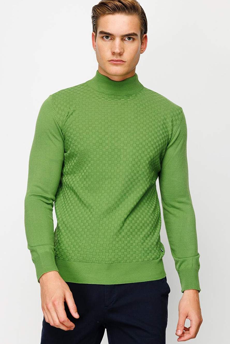 MEN'S GREEN STANDARD HALF FISHERMAN KNITWEAR — Product image 7 of 7