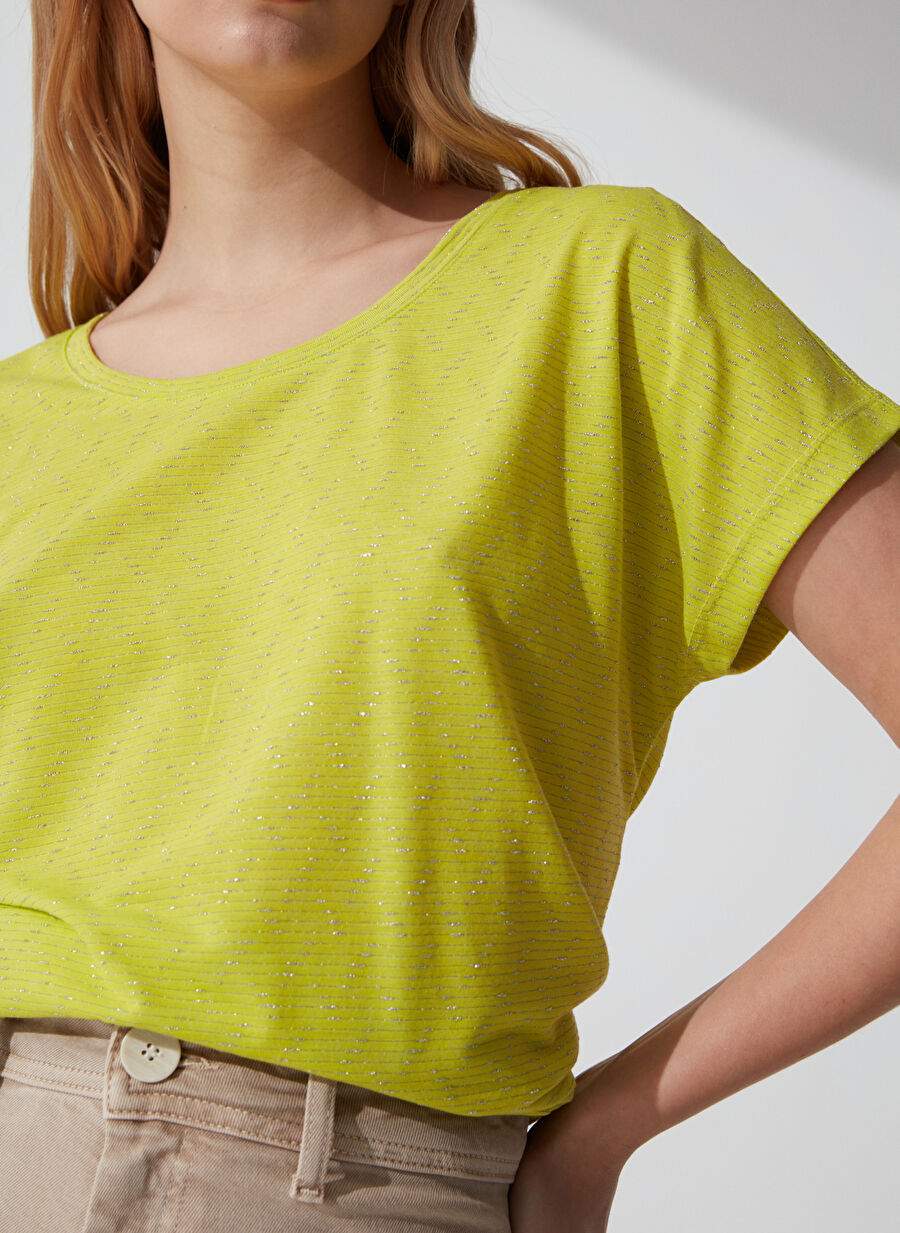 Pierre Cardin Bisiklet Yaka Yeşil Kadın T-Shirt VIENTA-23Y — صورة المنتج 5 من 8