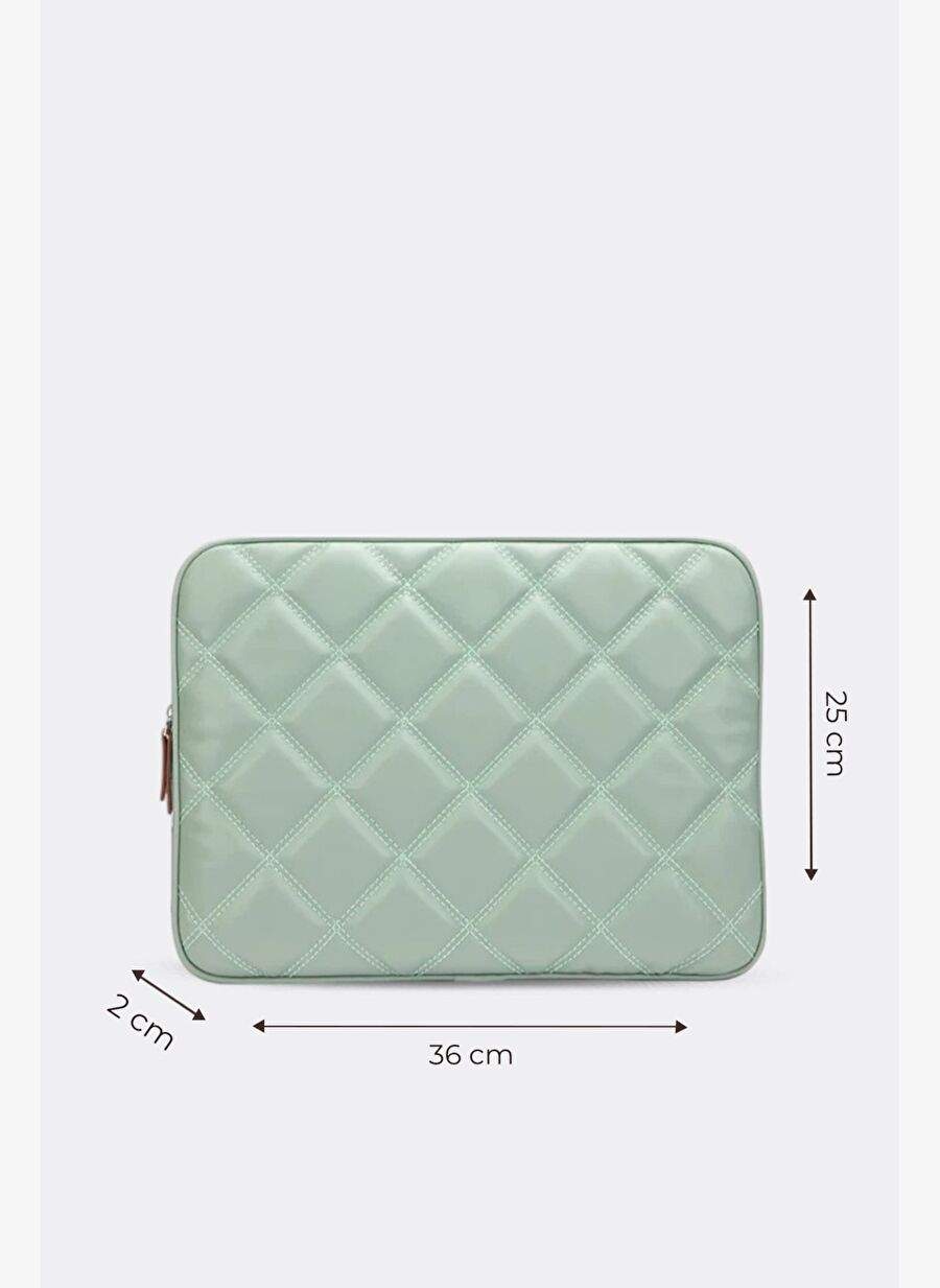 Macbook Air Pro 13.3 & 14 İnç Laptop Kılıfı Kapitone Mint Yeşili — Product image 4 of 6
