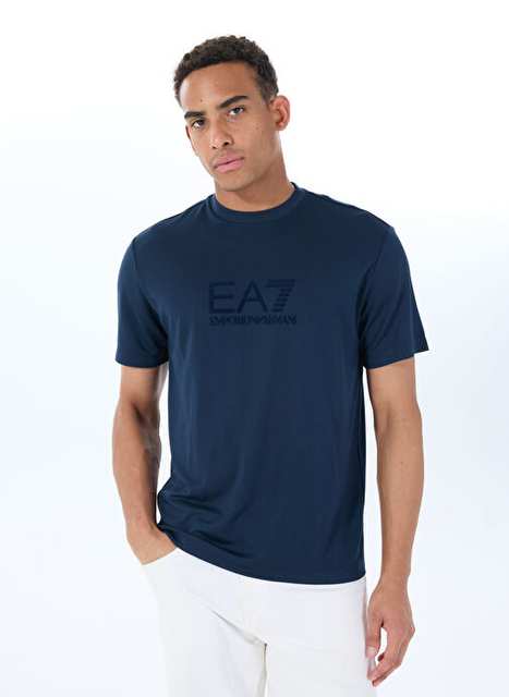 Ea7 Navy Men's Slim Fit T Shirt Train Lux Tee