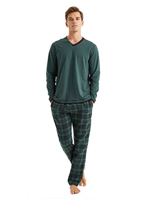 Blackspade Green Male Pajama Takm 40587