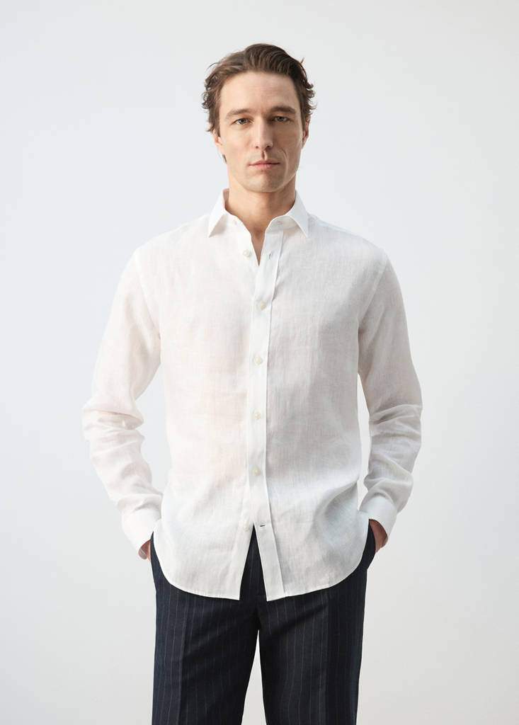 Regular-fit 100% linen shirt — Product image 12 of 30