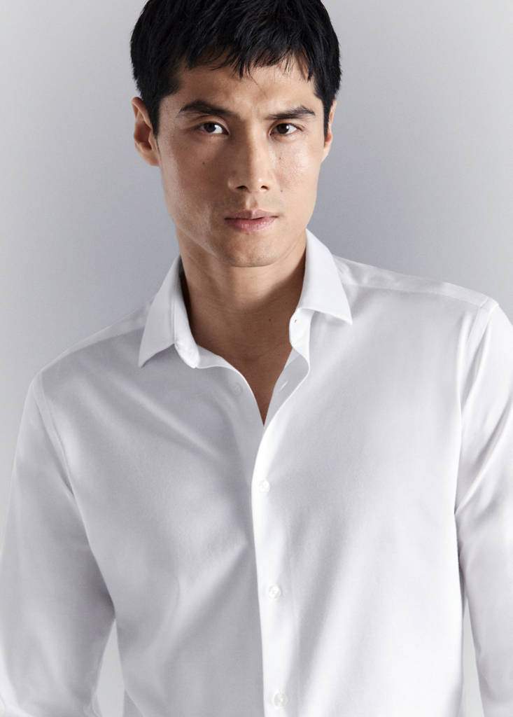 Slim fit comfort stretch non-iron cotton shirt — Product image 5 of 27