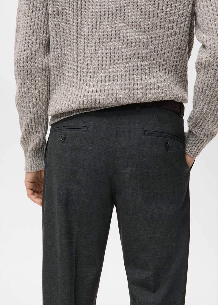 Regular fit micro-check trousers — Product image 16 of 19