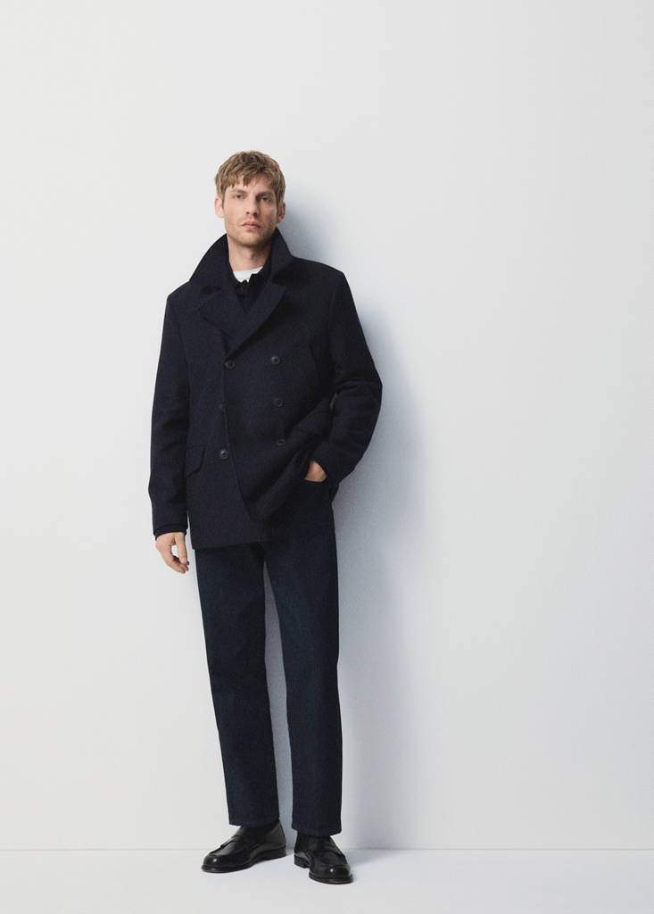 Short double-breasted wool coat — Product image 8 of 20