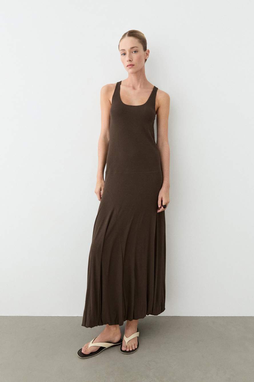 Midi dress with puffed detail — Product image 8 of 13