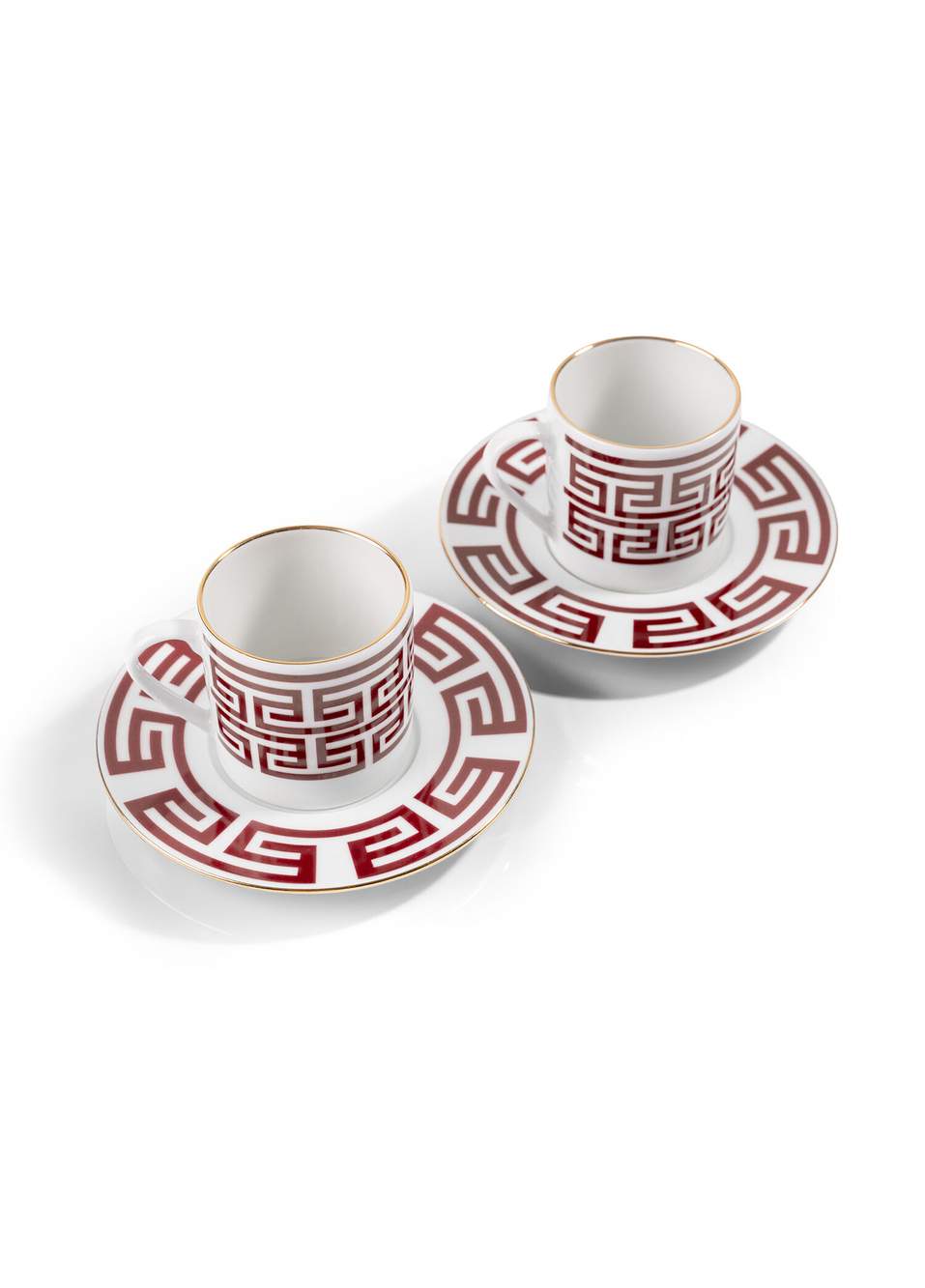 Lucky Rooster Collection Red 2'li Porselen Türk Kahve Fincan Seti — صورة المنتج 3 من 5