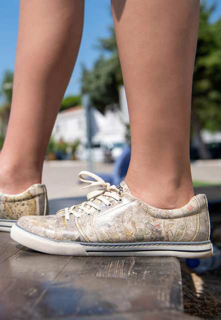 Men Vegan Leather Multicolor Sneakers - Astronomy Map Design