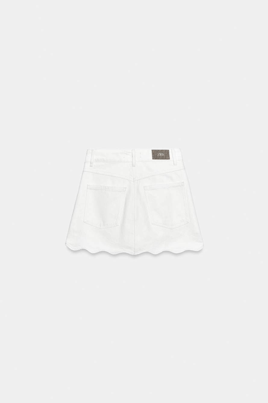 Z1975 DENIM SKORT WITH WAVY HEM — Product image 10 of 11