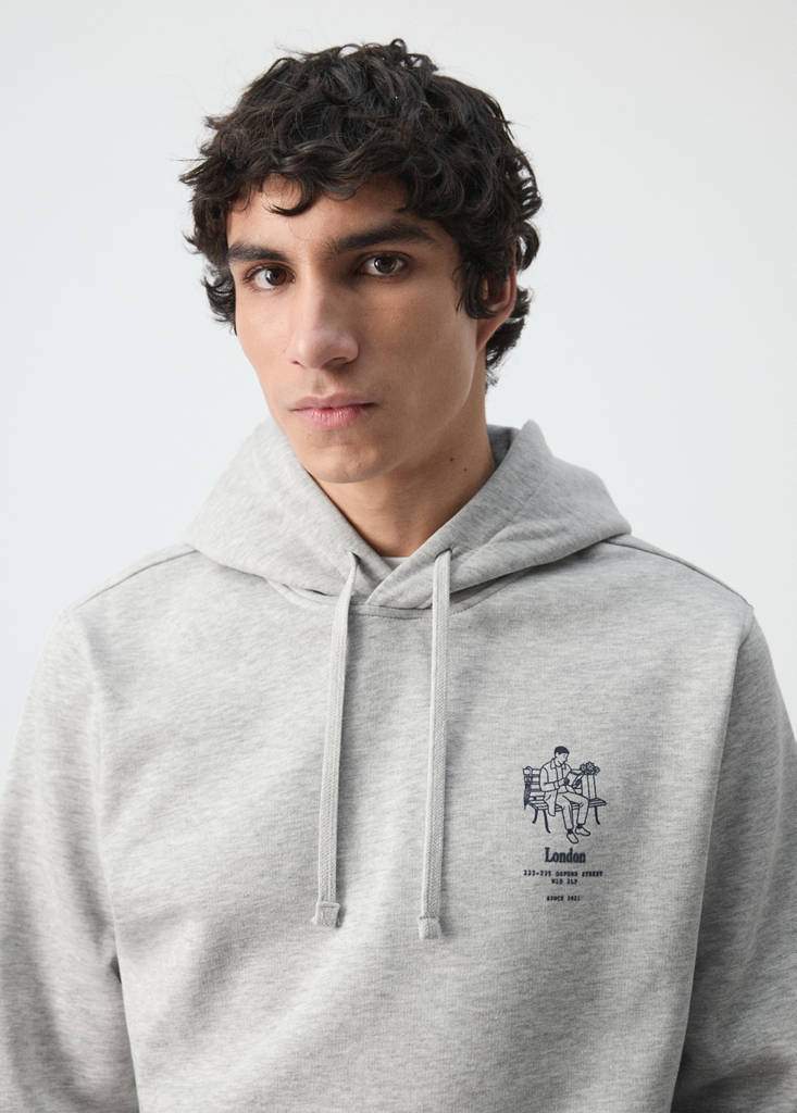 Cotton hooded sweatshirt text — Product image 15 of 19