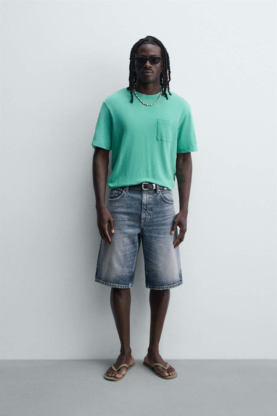 RELAXED FIT DENIM BERMUDA SHORTS — Product image 6 of 10
