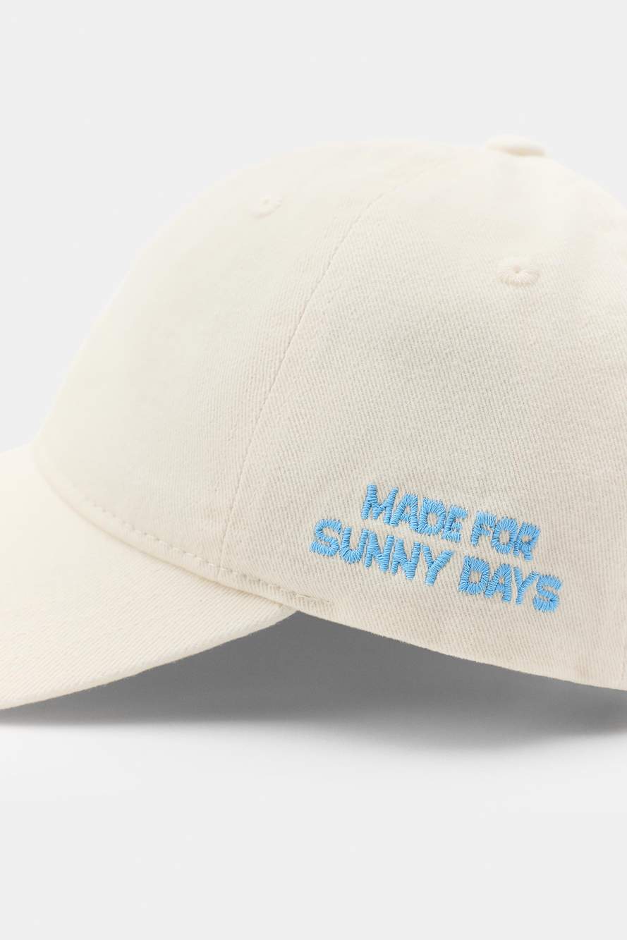 TWILL CAP WITH EMBROIDERED SLOGAN — Product image 7 of 7