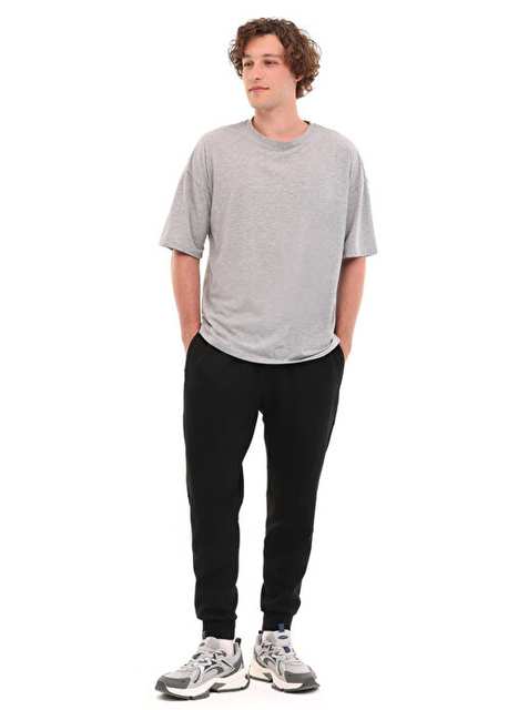 Lumberjack 102026983 5wml Renato 22itl1032 5p Siyah Regular Fit Yaz Baskl Erkek Sweatpant