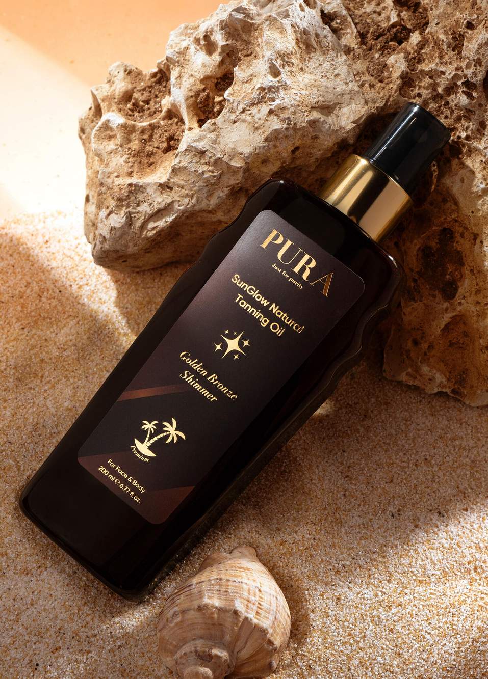 SunGlow Naturel Tanning Shimmer Oil Doğal Besleyici Simli Bronzlaştırıcı Yağ 200 ml — صورة المنتج 3 من 3