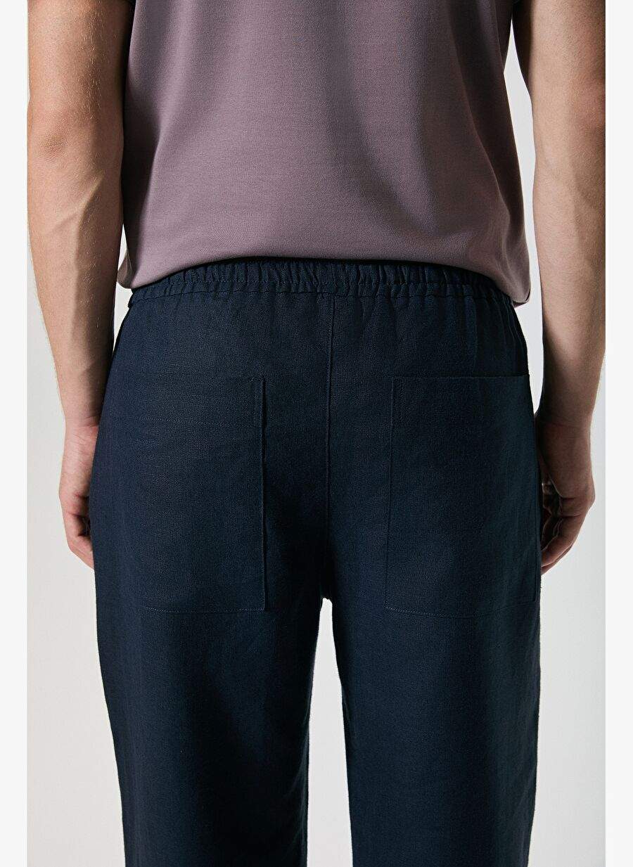 %100 keten rahat kesim pantolon — Product image 3 of 4